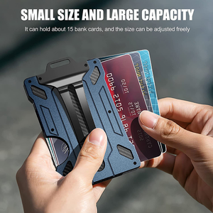 Top Trendy Slim Aluminio Money Clip Logotipo personalizado Estilo de negocios RFID Smart Wallet para Pop Card Holder Candy Minimalist Credit - Product Image 3