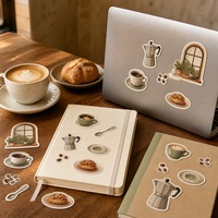 Individuelles Kaffee-Themen Aufkleber-Set für Laptop, Notizbuch und Schreibwaren-Dekoration