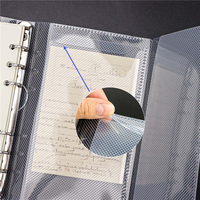 Reliure transparente A6 A7 A8 en PP, reliure à trois volets avec bande, reliure à feuilles mobiles, reliure économique transparente, reliure pour l'organisation de l'argent
