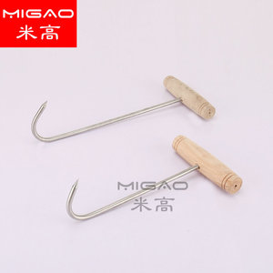 Fourchette à viande épaissie en acier inoxydable Migao avec poignée en bois pour la boucherie et l'utilisation en cuisine - Product Image 3