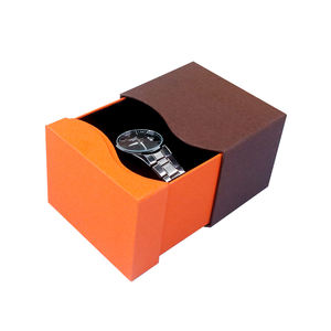 Custom Made Fashion Packaging Cardboard Soft Velvet Pillow Drawer Paper Watch Box