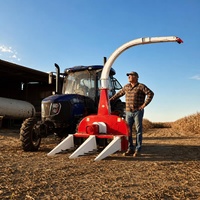 Moissonneuse-broyeuse de maïs ensilé à double rangée montée sur l'avant pour travaux agricoles, machine à hacher les fourrages