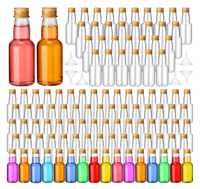 Botol minum keras Mini plastik kosong 50 ml hitam Mini botol Shot alkohol plastik kosong
