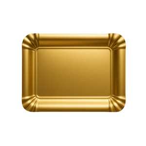 Elegante 150 usa e getta oro vassoi di cartone dimensioni 5 (29.5x20.5 Cm) per pasticcerie parte di eleganti forniture per feste usa e getta Kit - Product Image 1