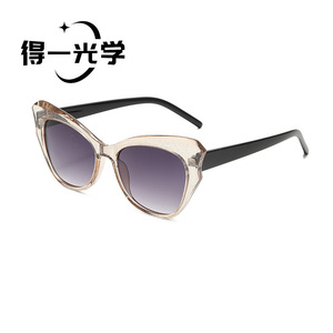 Cat Eye Sunglasses For Women UV400 PC <b>Frame</b> Brown Gradient Lens Fashion Sun Protection - Product Image 5