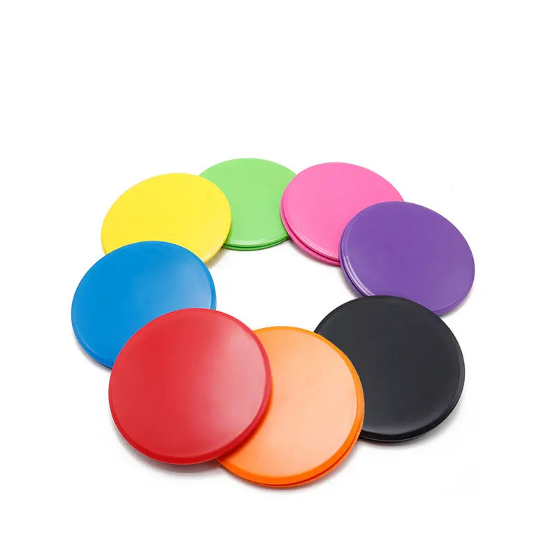 Produk baru kustom logo dicetak portabel core slider disc warna-warni slide disc ABS gliding disc