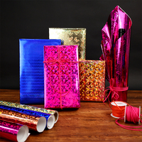 Papier d'emballage cadeau jetable enduit, personnalisé, pour anniversaire, vente en gros d'usine, 43cm*300cm, papier laser