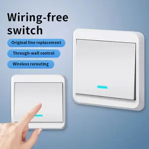 Wireless Remote Control Switch Panel Wiring-Free To Paste Smart Dual-Control Cousehold light button rocker switch
