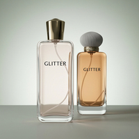 Flacon de parfum en verre dépoli mat de haute qualité, rechargeable, 30ml, 50ml, 100ml, avec épaulement plat, filetage à vis, gravure et décalcomanie
