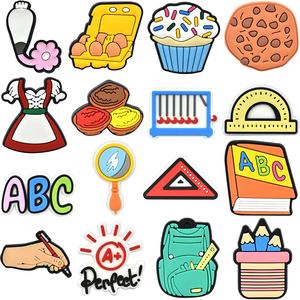 Recién llegado, papelería de aprendizaje, zuecos de amuletos de Pvc, para volver a la escuela, estudiantes, temporada de apertura escolar, encantos de zapatos de zuecos para zuecos - Product Image 1