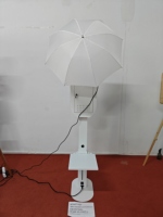 Photomaton iPad tendance en métal avec anneau lumineux RGB, panneau iPad personnalisé et étagère pour imprimante, emballage en flight case