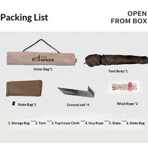 Tente de <span class=keywords><strong>camping</strong></span> triangulaire légère et portable, ouverture automatique, protection UV, abri de plage - Product Image 5