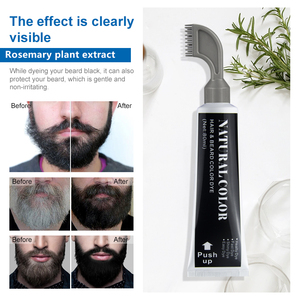 Crème colorante <span class=keywords><strong>pour</strong></span> <span class=keywords><strong>barbe</strong></span> noire 100ml, coloration permanente rapide en 5 minutes, sans ammoniaque, ingrédients biologiques non allergènes - Product Image 5