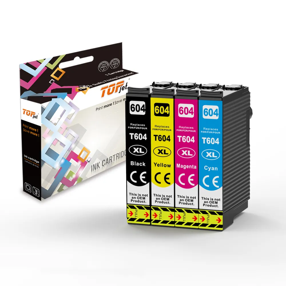 Topjet 604 XL T604 XL 604XL T604XL tinta warna kompatibel untuk Epson XP 2200 XP 4205 Cartouche Inkjet Printer