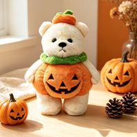Ours en peluche et citrouille personnalisés pour Halloween, jouet en peluche doux, animal en peluche, poupée en peluche, décoration de fête, cadeau d'anniversaire pour enfants