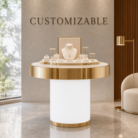Vitrine à bijoux avec éclairage LED, présentoir en verre pour bijouterie, boutique de marque, aménagement de magasin, exposition, vente en gros