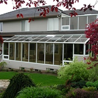 Serre de jardin préfabriquée OEM en verre avec structure en aluminium pour toutes les saisons