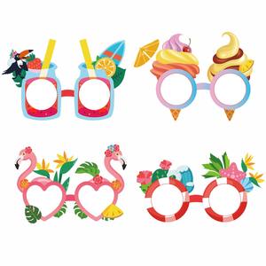 Fun Kids Summer Party Gafas de papel hawaianas para Halloween y April Fool's Day Beach Fancy Props - Product Image 3