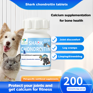 Comprimés de chondroïtine de requin biologique pour animaux de compagnie, directement de l'usine, soutien immunitaire, compléments de santé pour chiens et chats, OEM ODM - Product Image 1