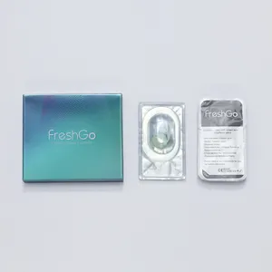 Fresh go natural Look 3 Tone lentes de contacto suaves lentes de contacto de Ojos de colores al por mayor 1 año OEM caja de papel lentes de contacto