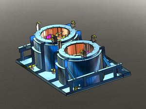 Machine mobile polyvalente de vibroformage du béton pour la fabrication de blocs préfabriqués emboîtables type <span class=keywords><strong>Lego</strong></span> et de moules en acier pour barrières de circulation routière - Product Image 6