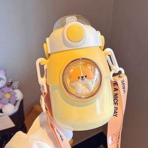 700ml 316 Stainless Steel Large-Capacity Student <b>Backpack</b> Strap Straw <b>Water</b> Cup Cartoon Children's Girls Outdoor Insulated Cup - Product Image 2