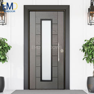 Portes d'entrée françaises modernes en alliage d'aluminium et verre avec isolation thermique pour villas - Product Image 5