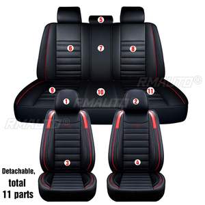 Juego Completo de Fundas de Asiento de Cuero para 5 Plazas para Ford Focus 2 MK1 MK3 Mondeo MK4 Fiesta MK7 Fusion Kuga Ranger Explorer 5 - Product Image 4