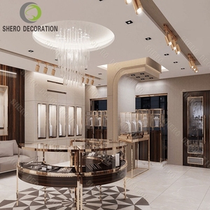 Trendy Glass Jewellery Store Wall Display Cabinet Fine Diamond Necklace Shop Furniture Luxury Jewelry Display Showcase for Sale - Product Image 6