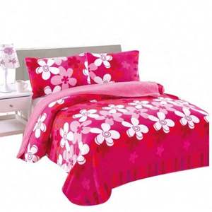 Draps de <span class=keywords><strong>lit</strong></span> flanelle de luxe Ensembles de literie pleine grandeur bon marché Ensemble de literie housse de couette - Product Image 6