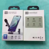 Microphone sans fil 2 en 1 Bulk K8 2.4G avec clip, récepteur de type C, réduction de bruit pour iPhone, téléphones Android, conférences, utilisation en direct