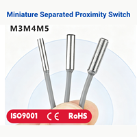 Interrupteur de proximité miniature en acier inoxydable D, type de séparation M3 M4 M5, IP67, haute fréquence 2000Hz pour machine CNC