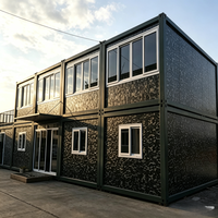 Maison conteneur à 2 étages, structure en acier préfabriquée modulaire, maison portable pour bureau de chantier et dortoir