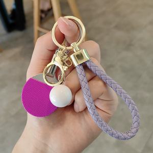 Nuevo Llavero para Amantes del Deporte, Correa de Cuero Trenzado para Teléfono, Colgantes Creativos para Mochila Deportiva, Llaveros de Raqueta de Tenis de Mesa - Product Image 6