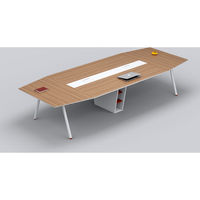 Ensemble de table et chaises de conférence en panneaux de bois épais et modulables, écologiques et haut de gamme, pour bureaux, salles de réunion scolaires