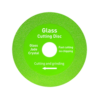 Disque de coupe en verre diamanté vert ultra fin de 1 mm, 4,5 pouces, pour meuleuse d'angle, coupe et meulage