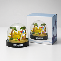 Globe à neige souvenir touristique d'Hawaï, globe à neige en plastique personnalisé avec figurine en résine à l'intérieur, boule à neige personnalisée d'Hawaï