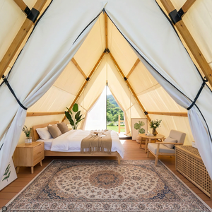 Tente de safari de luxe imperméable et robuste en toile avec salle de bain intégrée pour complexe hôtelier en plein air - Product Image 3