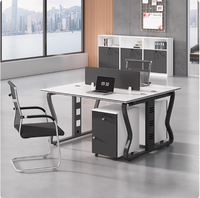 Bureau d'apprentissage en bois avec tiroirs mobilier de bureau ensemble de bureau et chaise mobilier de bureau conception de bureau modulaire pour le personnel