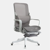 Chaise de bureau exécutive ergonomique inclinable en maille, chaise d'ordinateur pivotante double usage pour poste de travail