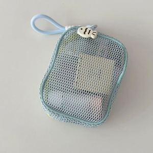 Pochette de Maquillage Portable en Maille de Polyester Respirante pour Femme – Sac de Rangement Mignon à Fermeture Éclair pour Voyage et Organisation (Petit Format) - Product Image 3