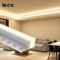 Profilé LED en aluminium en forme de U encastré pour plafond en plâtre et cloison sèche, canal de montage pour bande LED