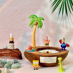 เทียนหอมกลิ่นมะพร้าวจากขี้ผึ้งถั่วเหลือง <span class=keywords><strong>RURU</strong></span> ดีไซน์สร้างสรรค์ ทำด้วยมือ กลิ่นหอมธรรมชาติ ติดทนนาน เหมาะเป็นของขวัญวันหยุดคริสต์มาส - Product Image 2