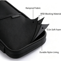 Cartera de Viaje con Bloqueo RFID, Impermeable, Anti-robo, Organizador de Documentos Familiares, Porta Tarjetas Portátil