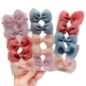 Children's <b>bow</b> hair <b>clips</b>, baby hair <b>clips</b>, little girl rubber bands, hair ties, girls' hair ties, trendy new hair accessories - Product Image 5
