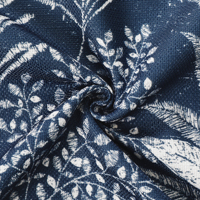 Rideaux de fenêtre imprimés à œillets en vente chaude pour le salon, draperies en tulle imprimées de feuilles, motif personnalisé
