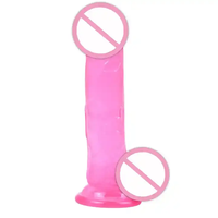 Dildo Realista con Ventosa, Juguetes Eróticos de Gelatina Negra y Colorida, Dildos Grandes para Masturbación Femenina, Juguetes Sexuales