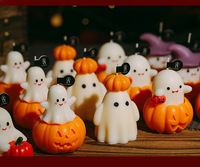 Halloween Süßes Geister-Kürbis Duftkerzen-Set Handgemachte Sojawachs Dekorative Kerzen für Zuhause Party Halloween-Dekoration Geschenke