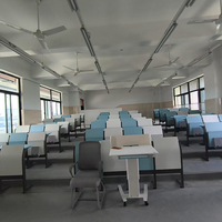 Planche en bois pliable avec pieds en fer pour les salles de classe universitaires tables et chaises connectées pour l'apprentissage des étudiants