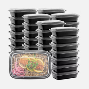 Wholesale Disposable Rectangular Plastic Salad <strong>Box</strong> Fruit Meat Containers with Lids <strong>Lunch</strong> Food Packaging Takeaway <strong>Box</strong> - Product Image 1